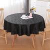imageSmiry Rectangle Table Cloth Waterproof Heavy Duty Vinyl Tablecloths Wipeable Washable Table Cover for Kitchen and Dining Room Brown 60quot X 84quotBlack