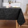 imageSmiry Rectangle Table Cloth Waterproof Heavy Duty Vinyl Tablecloths Wipeable Washable Table Cover for Kitchen and Dining Room Brown 60quot X 84quotBlack