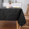 imageSmiry Rectangle Table Cloth Waterproof Heavy Duty Vinyl Tablecloths Wipeable Washable Table Cover for Kitchen and Dining Room Brown 60quot X 84quotBlack