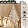imageSmiry Rectangle Table Cloth Waterproof Heavy Duty Vinyl Tablecloths Wipeable Washable Table Cover for Kitchen and Dining Room Brown 60quot X 84quotBrown