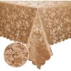 imageSmiry Rectangle Table Cloth Waterproof Heavy Duty Vinyl Tablecloths Wipeable Washable Table Cover for Kitchen and Dining Room Brown 60quot X 84quotBrown