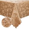 imageSmiry Rectangle Table Cloth Waterproof Heavy Duty Vinyl Tablecloths Wipeable Washable Table Cover for Kitchen and Dining Room Brown 60quot X 84quotBrown