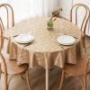 imageSmiry Rectangle Table Cloth Waterproof Heavy Duty Vinyl Tablecloths Wipeable Washable Table Cover for Kitchen and Dining Room Brown 60quot X 84quotBrown