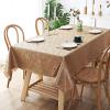 imageSmiry Rectangle Table Cloth Waterproof Heavy Duty Vinyl Tablecloths Wipeable Washable Table Cover for Kitchen and Dining Room Brown 60quot X 84quotBrown