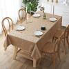 imageSmiry Rectangle Table Cloth Waterproof Heavy Duty Vinyl Tablecloths Wipeable Washable Table Cover for Kitchen and Dining Room Brown 60quot X 84quotBrown