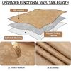 imageSmiry Rectangle Table Cloth Waterproof Heavy Duty Vinyl Tablecloths Wipeable Washable Table Cover for Kitchen and Dining Room Brown 60quot X 84quotBrown