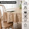 imageSmiry Rectangle Table Cloth Waterproof Heavy Duty Vinyl Tablecloths Wipeable Washable Table Cover for Kitchen and Dining Room Brown 60quot X 84quotBrown
