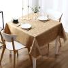 imageSmiry Rectangle Table Cloth Waterproof Heavy Duty Vinyl Tablecloths Wipeable Washable Table Cover for Kitchen and Dining Room Brown 60quot X 84quotBrown