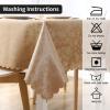 imageSmiry Rectangle Table Cloth Waterproof Heavy Duty Vinyl Tablecloths Wipeable Washable Table Cover for Kitchen and Dining Room Brown 60quot X 84quotBrown