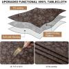 imageSmiry Rectangle Table Cloth Waterproof Heavy Duty Vinyl Tablecloths Wipeable Washable Table Cover for Kitchen and Dining Room Brown 60quot X 84quotCoffee