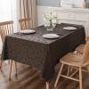 imageSmiry Rectangle Table Cloth Waterproof Heavy Duty Vinyl Tablecloths Wipeable Washable Table Cover for Kitchen and Dining Room Brown 60quot X 84quotCoffee