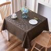 imageSmiry Rectangle Table Cloth Waterproof Heavy Duty Vinyl Tablecloths Wipeable Washable Table Cover for Kitchen and Dining Room Brown 60quot X 84quotCoffee