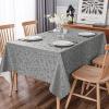 imageSmiry Rectangle Table Cloth Waterproof Heavy Duty Vinyl Tablecloths Wipeable Washable Table Cover for Kitchen and Dining Room Brown 60quot X 84quotGrey
