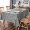 imageSmiry Rectangle Table Cloth Waterproof Heavy Duty Vinyl Tablecloths Wipeable Washable Table Cover for Kitchen and Dining Room Brown 60quot X 84quotGrey
