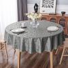 imageSmiry Rectangle Table Cloth Waterproof Heavy Duty Vinyl Tablecloths Wipeable Washable Table Cover for Kitchen and Dining Room Brown 60quot X 84quotGrey