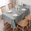imageSmiry Rectangle Table Cloth Waterproof Heavy Duty Vinyl Tablecloths Wipeable Washable Table Cover for Kitchen and Dining Room Brown 60quot X 84quotGrey