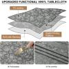 imageSmiry Rectangle Table Cloth Waterproof Heavy Duty Vinyl Tablecloths Wipeable Washable Table Cover for Kitchen and Dining Room Brown 60quot X 84quotGrey