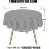 imageSmiry Rectangle Table Cloth Waterproof Heavy Duty Vinyl Tablecloths Wipeable Washable Table Cover for Kitchen and Dining Room Brown 60quot X 84quotGrey