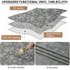 imageSmiry Rectangle Table Cloth Waterproof Heavy Duty Vinyl Tablecloths Wipeable Washable Table Cover for Kitchen and Dining Room Brown 60quot X 84quotGrey