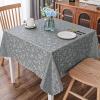 imageSmiry Rectangle Table Cloth Waterproof Heavy Duty Vinyl Tablecloths Wipeable Washable Table Cover for Kitchen and Dining Room Brown 60quot X 84quotGrey