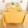 imageSmiry Rectangle Table Cloth Waterproof Heavy Duty Vinyl Tablecloths Wipeable Washable Table Cover for Kitchen and Dining Room Brown 60quot X 84quotMustard Yellow