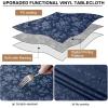 imageSmiry Rectangle Table Cloth Waterproof Heavy Duty Vinyl Tablecloths Wipeable Washable Table Cover for Kitchen and Dining Room Brown 60quot X 84quotNavy Blue