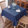 imageSmiry Rectangle Table Cloth Waterproof Heavy Duty Vinyl Tablecloths Wipeable Washable Table Cover for Kitchen and Dining Room Brown 60quot X 84quotNavy Blue