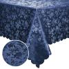 imageSmiry Rectangle Table Cloth Waterproof Heavy Duty Vinyl Tablecloths Wipeable Washable Table Cover for Kitchen and Dining Room Brown 60quot X 84quotNavy Blue