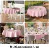 imageSmiry Rectangle Table Cloth Waterproof Heavy Duty Vinyl Tablecloths Wipeable Washable Table Cover for Kitchen and Dining Room Brown 60quot X 84quotPink