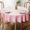 imageSmiry Rectangle Table Cloth Waterproof Heavy Duty Vinyl Tablecloths Wipeable Washable Table Cover for Kitchen and Dining Room Brown 60quot X 84quotPink