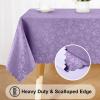 imageSmiry Rectangle Table Cloth Waterproof Heavy Duty Vinyl Tablecloths Wipeable Washable Table Cover for Kitchen and Dining Room Brown 60quot X 84quotPurple