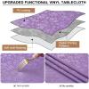 imageSmiry Rectangle Table Cloth Waterproof Heavy Duty Vinyl Tablecloths Wipeable Washable Table Cover for Kitchen and Dining Room Brown 60quot X 84quotPurple