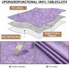 imageSmiry Rectangle Table Cloth Waterproof Heavy Duty Vinyl Tablecloths Wipeable Washable Table Cover for Kitchen and Dining Room Brown 60quot X 84quotPurple
