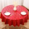 imageSmiry Rectangle Table Cloth Waterproof Heavy Duty Vinyl Tablecloths Wipeable Washable Table Cover for Kitchen and Dining Room Brown 60quot X 84quotRed