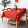 imageSmiry Rectangle Table Cloth Waterproof Heavy Duty Vinyl Tablecloths Wipeable Washable Table Cover for Kitchen and Dining Room Brown 60quot X 84quotRed