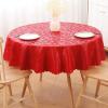 imageSmiry Rectangle Table Cloth Waterproof Heavy Duty Vinyl Tablecloths Wipeable Washable Table Cover for Kitchen and Dining Room Brown 60quot X 84quotRed
