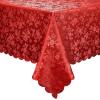 imageSmiry Rectangle Table Cloth Waterproof Heavy Duty Vinyl Tablecloths Wipeable Washable Table Cover for Kitchen and Dining Room Brown 60quot X 84quotRed