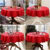 imageSmiry Rectangle Table Cloth Waterproof Heavy Duty Vinyl Tablecloths Wipeable Washable Table Cover for Kitchen and Dining Room Brown 60quot X 84quotRed