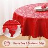 imageSmiry Rectangle Table Cloth Waterproof Heavy Duty Vinyl Tablecloths Wipeable Washable Table Cover for Kitchen and Dining Room Brown 60quot X 84quotRed