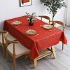 imageSmiry Rectangle Table Cloth Waterproof Heavy Duty Vinyl Tablecloths Wipeable Washable Table Cover for Kitchen and Dining Room Brown 60quot X 84quotRed