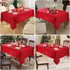 imageSmiry Rectangle Table Cloth Waterproof Heavy Duty Vinyl Tablecloths Wipeable Washable Table Cover for Kitchen and Dining Room Brown 60quot X 84quotRed