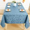 imageSmiry Rectangle Table Cloth Waterproof Heavy Duty Vinyl Tablecloths Wipeable Washable Table Cover for Kitchen and Dining Room Brown 60quot X 84quotStone Blue