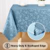 imageSmiry Rectangle Table Cloth Waterproof Heavy Duty Vinyl Tablecloths Wipeable Washable Table Cover for Kitchen and Dining Room Brown 60quot X 84quotStone Blue