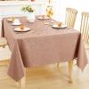 imageSmiry Rectangle Table Cloth Waterproof Heavy Duty Vinyl Tablecloths Wipeable Washable Table Cover for Kitchen and Dining Room Brown 60quot X 84quotTan