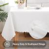 imageSmiry Rectangle Table Cloth Waterproof Heavy Duty Vinyl Tablecloths Wipeable Washable Table Cover for Kitchen and Dining Room Brown 60quot X 84quotWhite