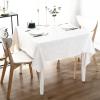 imageSmiry Rectangle Table Cloth Waterproof Heavy Duty Vinyl Tablecloths Wipeable Washable Table Cover for Kitchen and Dining Room Brown 60quot X 84quotWhite