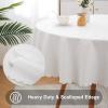 imageSmiry Rectangle Table Cloth Waterproof Heavy Duty Vinyl Tablecloths Wipeable Washable Table Cover for Kitchen and Dining Room Brown 60quot X 84quotWhite