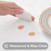 imageSmiry Rectangle Table Cloth Waterproof Heavy Duty Vinyl Tablecloths Wipeable Washable Table Cover for Kitchen and Dining Room Brown 60quot X 84quotWhite