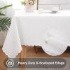 imageSmiry Rectangle Table Cloth Waterproof Heavy Duty Vinyl Tablecloths Wipeable Washable Table Cover for Kitchen and Dining Room Brown 60quot X 84quotWhite