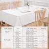imageSmiry Rectangle Table Cloth Waterproof Heavy Duty Vinyl Tablecloths Wipeable Washable Table Cover for Kitchen and Dining Room Brown 60quot X 84quotWhite